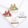 Alloy Sailboat Brooch Pin For Simple Fashion Clothing Accessories view 1