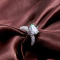 Luxury European Style Prong Set Women's Wedding Ring, Trendy Cubic Zirconia Finger Jewelry view 4
