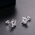 Korean Creative Geometric Line Zircon Stud Earrings For Women Trendy Fashion Accessories view 6