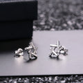 Korean Creative Geometric Line Zircon Stud Earrings For Women Trendy Fashion Accessories view 4