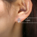 Korean Creative Geometric Line Zircon Stud Earrings For Women Trendy Fashion Accessories view 5