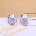 Korean Fashion Elegant Pearl Stud Earrings For Women With Zircon Inlay Jewelry Accessories view 5