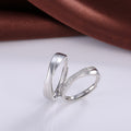 Simple Wave Interwoven Love Couple Ring For Students Trendy Men Women Fashion Jewelry Accessories view 5