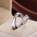 Simple Wave Interwoven Love Couple Ring For Students Trendy Men Women Fashion Jewelry Accessories view 2