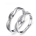 Romantic Only Love You Couple Open Ring With Entwined Love Design Fashion Jewelry Accessories view 1