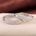Romantic Only Love You Couple Open Ring With Entwined Love Design Fashion Jewelry Accessories view 3