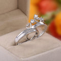 European American Crown Couple Matching Rings White Gold Plated Prince And Princess Wedding Jewelry view 3