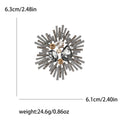 Electroplated Alloy Vintage Brooch Pin For Clothing Accessories view 6