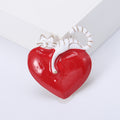 Alloy Heart Cat Brooch Pin For Creative Clothing Accessories view 2