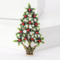 Alloy Enamel Christmas Tree Brooch Pin For Festive Apparel view 1