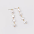 Elegant Korean Style Long Tassel Heart Pearl Drop Earrings With 925 Silver Needle For Women Fashion Earrings view 5