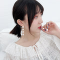 Elegant Korean Style Long Tassel Heart Pearl Drop Earrings With 925 Silver Needle For Women Fashion Earrings view 4