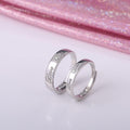 Korean Japanese Classic Couple White Gold Plated Zircon Key And Lock Rings For Love Jewelry view 4