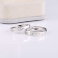 Korean Japanese Classic Couple White Gold Plated Zircon Key And Lock Rings For Love Jewelry view 5