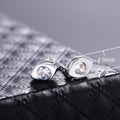 Korean Japanese Minimalist Women's Zircon Marquise Stud Earrings With Real Gold Color Plating view 5