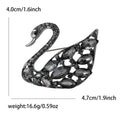 Alloy Rhinestone Glass Swan Brooch Pin For Elegant Apparel view 6