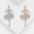Alloy Rhinestone Dancing Girl Brooch For Suits And Coats view 1
