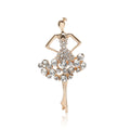 Alloy Rhinestone Dancing Girl Brooch For Suits And Coats view 5