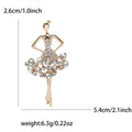 Alloy Rhinestone Dancing Girl Brooch For Suits And Coats view 4