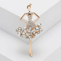 Alloy Rhinestone Dancing Girl Brooch For Suits And Coats view 2
