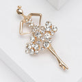 Alloy Rhinestone Dancing Girl Brooch For Suits And Coats view 3