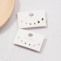 Korean 6 Pairs Set Geometric Enamel Rhinestone Tiny Studs Sweet Elegant Fashion Earrings view 2