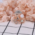 Alloy Rhinestone Pearl Lady Profile Brooch For Fashion Garments view 2