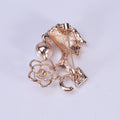 Alloy Rhinestone Pearl Lady Profile Brooch For Fashion Garments view 3