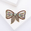 Alloy Rhinestone Bow Brooch For Fashion Women's Clothing Accessories view 2
