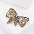 Alloy Rhinestone Bow Brooch For Fashion Women's Clothing Accessories view 4