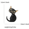 Alloy Enamel Cat Brooch Cute Cartoon Lapel Pin For Cardigans view 4