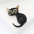 Alloy Enamel Cat Brooch Cute Cartoon Lapel Pin For Cardigans view 3