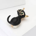 Alloy Enamel Cat Brooch Cute Cartoon Lapel Pin For Cardigans view 2