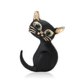 Alloy Enamel Cat Brooch Cute Cartoon Lapel Pin For Cardigans view 5