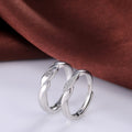 Open Couple Rings For Men And Women Korean Interwoven Love Wave Proposal Jewelry view 3