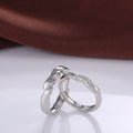 Open Couple Rings For Men And Women Korean Interwoven Love Wave Proposal Jewelry view 2