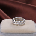 Open Couple Rings For Men And Women Korean Interwoven Love Wave Proposal Jewelry view 5