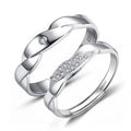 Open Couple Rings For Men And Women Korean Interwoven Love Wave Proposal Jewelry view 1