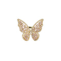 Luxury Zircon Butterfly Bow Open Ring For Women Korean Minimalist Alloy Index Jewelry view 5