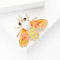 Metal Alloy Enamel Bee Brooch Pin For Shirt And Suit Decor view 3