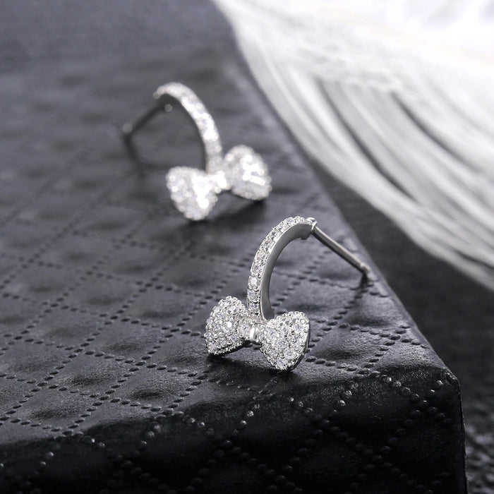 Korean Style Long Bowknot Drop Earrings For Women, Sweet Fashion Jewelry Accessories
