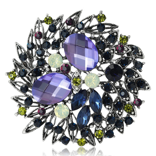 Alloy Enamel Crystal Rhinestone Brooch Pin For Sweater Accessories