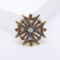 Creative Alloy Enamel Rhinestone Star Brooch Pin And Scarf Clasp view 4