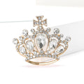 Premium Alloy Rhinestone Crown Brooch For Women's Suit And Coat view 2