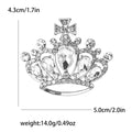 Premium Alloy Rhinestone Crown Brooch For Women's Suit And Coat view 6
