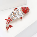 Alloy Rhinestone Carp Brooch Pin For Women's Suits And Coats view 3