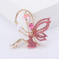 Alloy Rhinestone Fairy Brooch Pin For Elegant Clothing Decoration view 6
