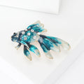 Metal Alloy Rhinestone 3D Goldfish Brooch For Women Apparel view 3