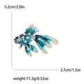 Metal Alloy Rhinestone 3D Goldfish Brooch For Women Apparel view 4