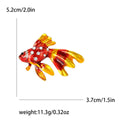 Metal Alloy Rhinestone 3D Goldfish Brooch For Women Apparel view 6